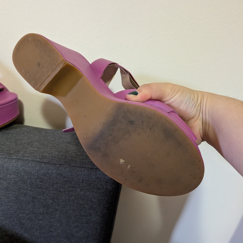 Charlotte Stone Vibrant Purple Platform Sandals - Picture 5 of 9